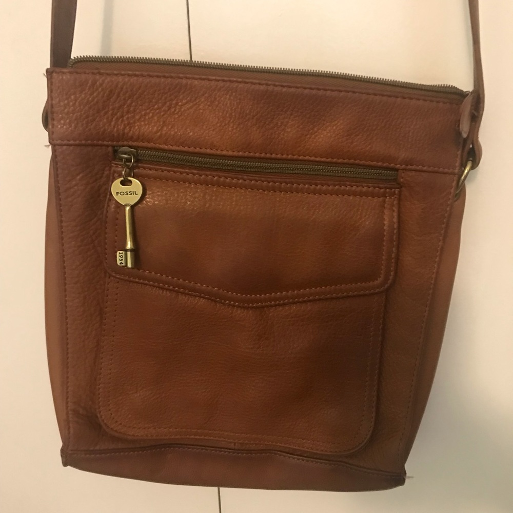 Fossil leather crossbody bag